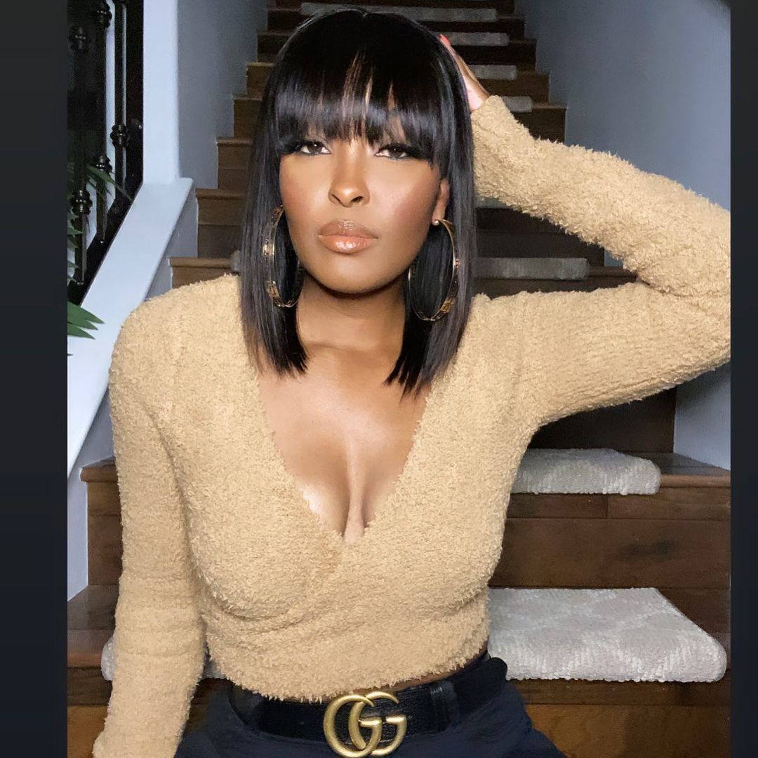 Short Bob Wig With Bangs Straight Brazilian Hair Wigs (Expensive But Much Better )