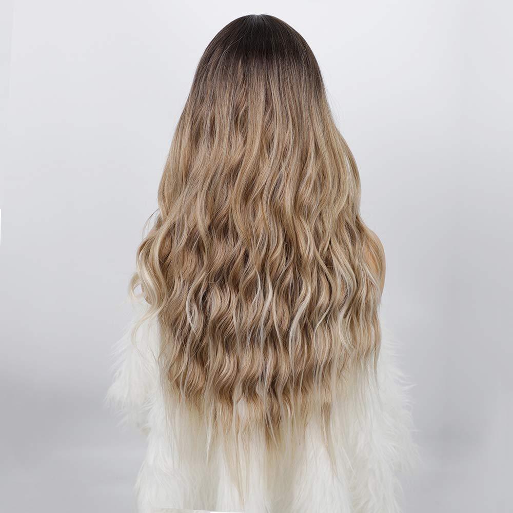 Long Black Curly Wavy Mini Lace Wig For Women