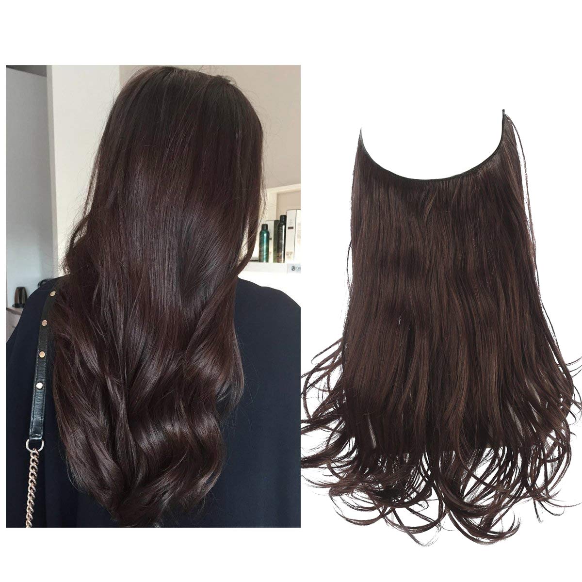 Wave Halo Clip in Hair Extensions Wigs