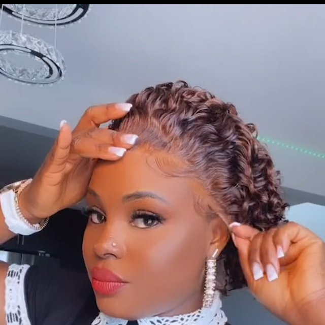 Summer Hot Sale Short Full Lace Wig Curly Wig
