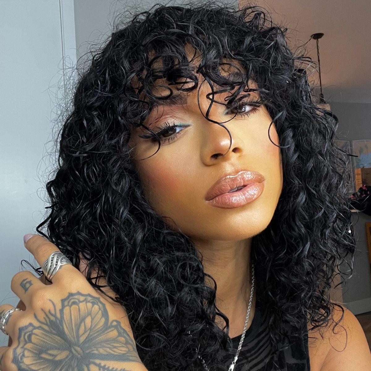 Boho Curly Bang Wig