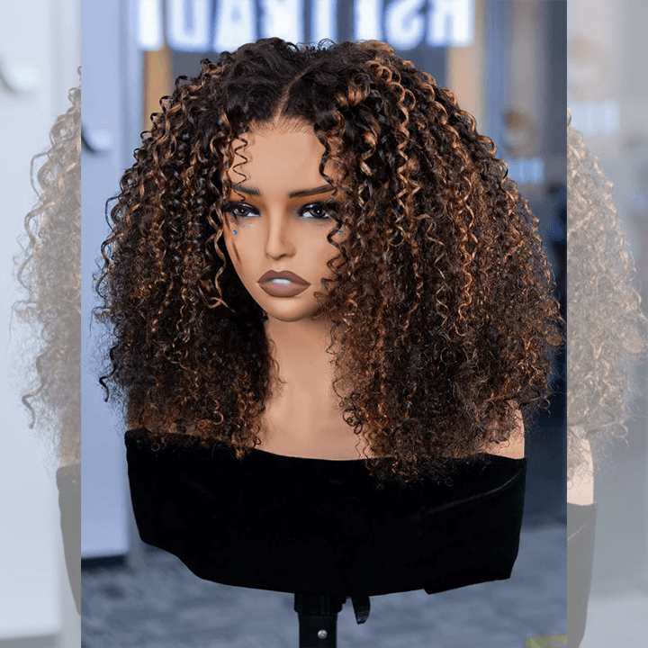 Super Deal Summer Style Curly 6x5 Wear Go Glueless Lace Human Hair Wigs