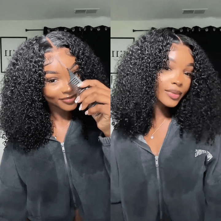 Super Deal Summer Style Curly 6x5 Wear Go Glueless Lace Human Hair Wigs