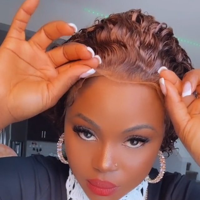Summer Hot Sale Short Full Lace Wig Curly Wig